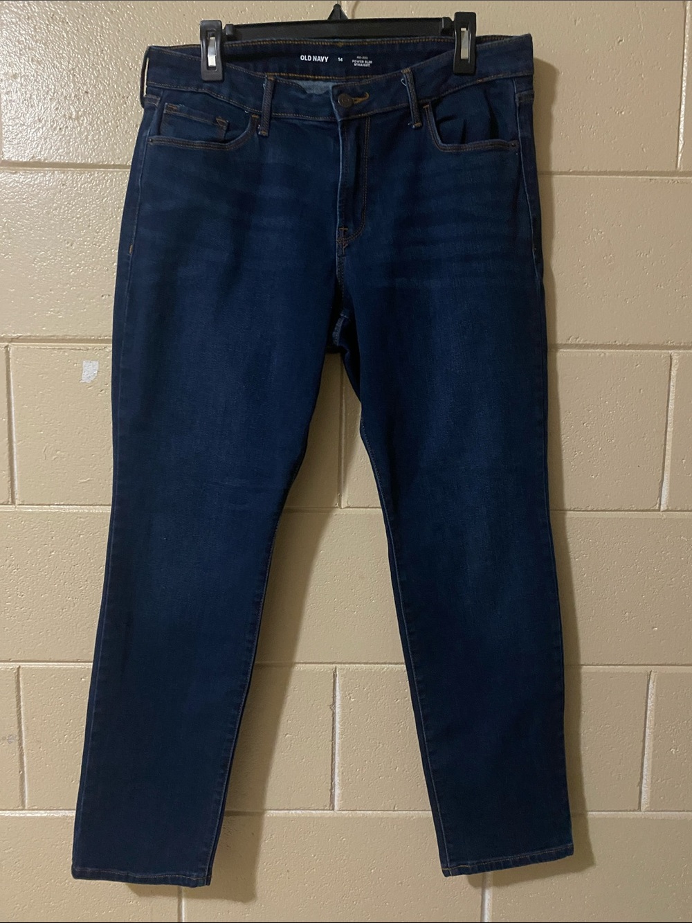 Old Navy Women’s Straight Leg Jeans in Deep Blue